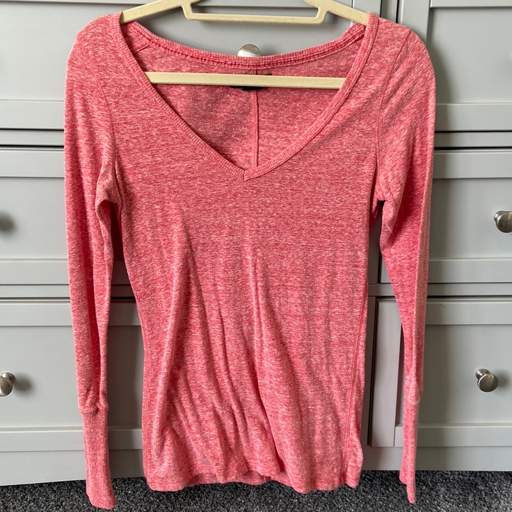 American Eagle Salmon Long Sleeve Top